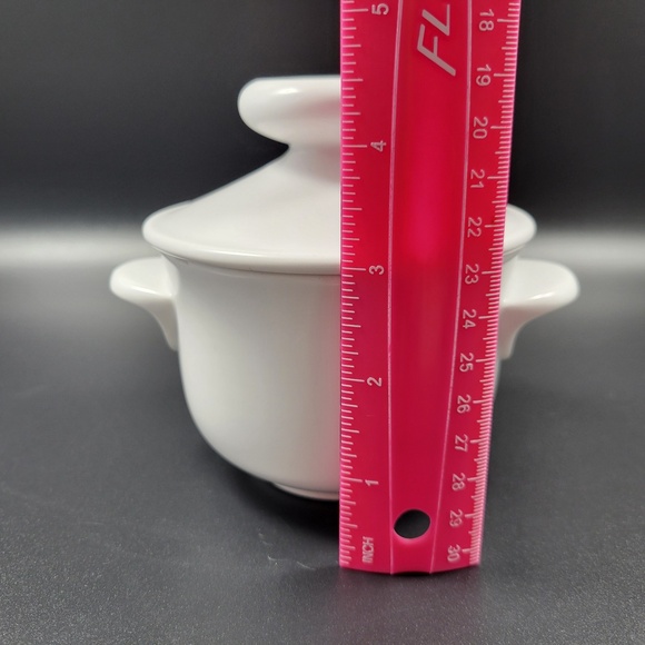 Noritake Progression Au Naturel‎ White Individual Casserole w/ Lid Set Lot of 2 - Picture 12 of 12